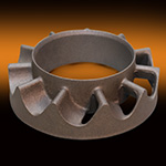 High hardness alloyed iron casting for specialty industrial application.