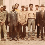 George Foust with Clarksville Foundry employees, 1974.