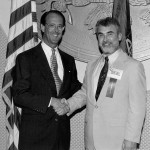 Charles Foust Jr. with Erskine Bowles, 1994